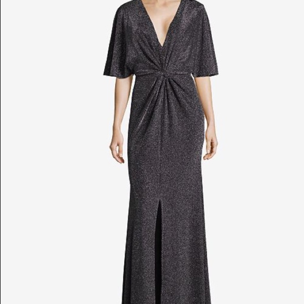 Betsy and Adam Silver Sparkling Gown